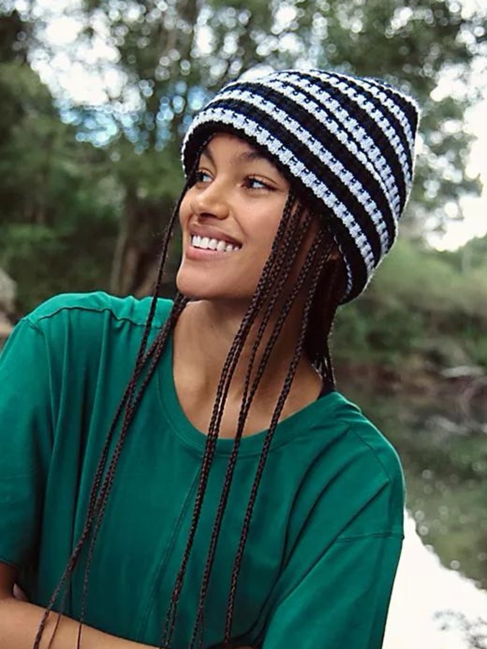 Free People Stripe It Up Cool Down Beanie